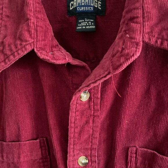 Red corduroy shacket - Picture 5 of 6